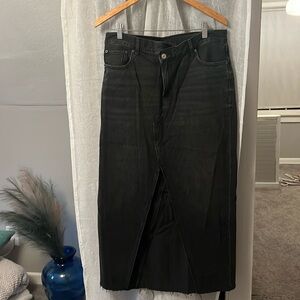 American Eagle black jean maxi skirt